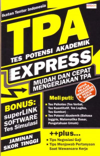 Image of TPA (Tes Potensi Akademik) Express mudah dan cepat mengerjakan TPA