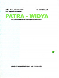 Image of Patra-Widya : Seri Penerbitan Penelitian Sejarah dan Budaya, Vol.5 No.4, Desember 2004
