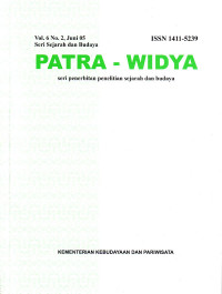 Image of Patra-Widya : Seri Penerbitan Penelitian Sejarah dan Budaya, Vol.6 No.2, Juni 2005