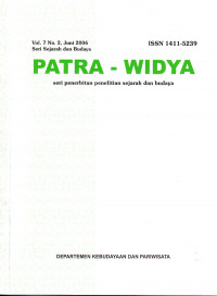 Image of Patra-Widya : Seri Penerbitan Penelitian Sejarah dan Budaya, Vol.7 No.2, Juni 2006