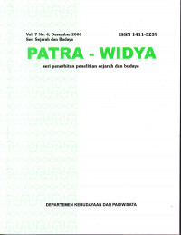 Image of Patra-Widya : Seri Penerbitan Penelitian Sejarah dan Budaya, Vol.7 No.4, Juni 2006