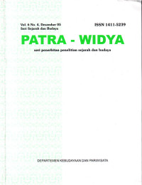 Image of Patra-Widya : Seri Penerbitan Penelitian Sejarah dan Budaya, Vol.6 No.4, Desember 2005