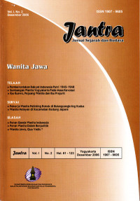Image of Jantra : Jurnal Sejarah dan Budaya, Vol. I No.2 Desember 2006