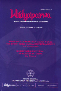 Image of Widyaparwa : Jurnal Ilmiah Kebahasaan dan Kesastraan Vol.35 (1), Juni 2007