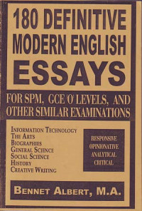 Image of 180 Definitive Modern English Essays