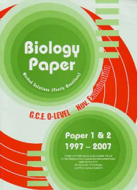 Image of Biology Paper: GCE O Level Nov. Examination Paper 1 & 2 1997-2007