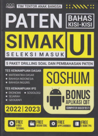 Image of Paten bahas kisi-kisi simak UI SOSHUM 2022-2023