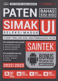 Image of Paten bahas kisi-kisi simak UI SAINTEK 2022-2023